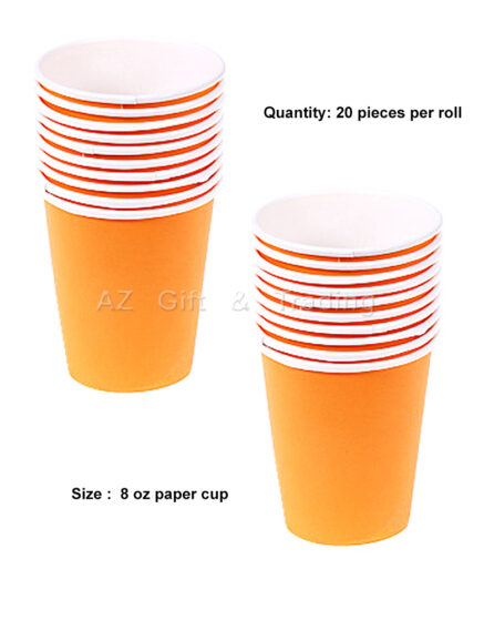 Disposable Paper Cup Orange