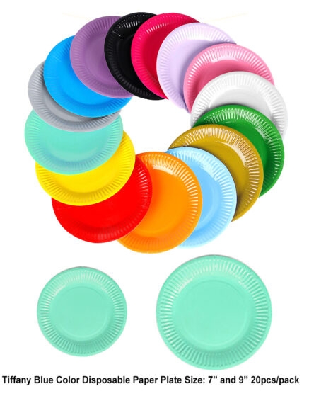 Tiffany Blue Color Disposable Party Paper Plate