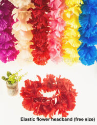 Elastic Flower Headband-Red