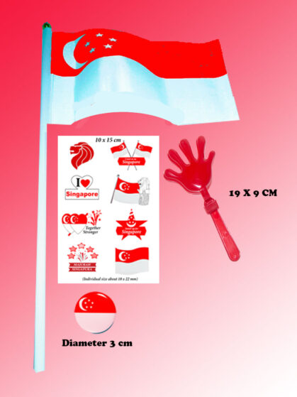 National Day Goodie Bag Full Tattoo sticker-Hand clapper